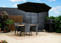 Havestol Bangkok i metal og sort polyrattan - Sunlife